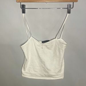 Brandy Melville, White, tiny tank